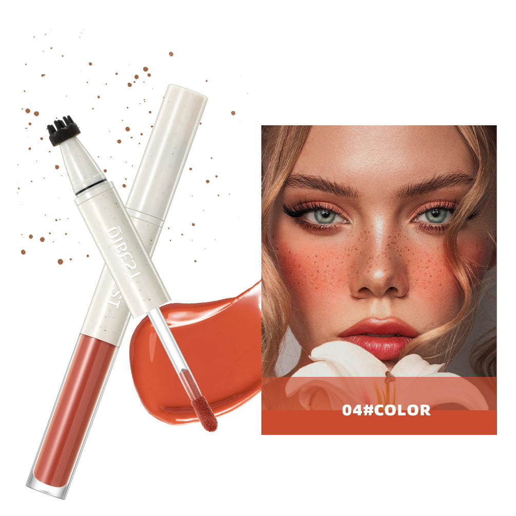 Qibest Double-headed Freckle Blush Women's Long-lasting Matte Natural