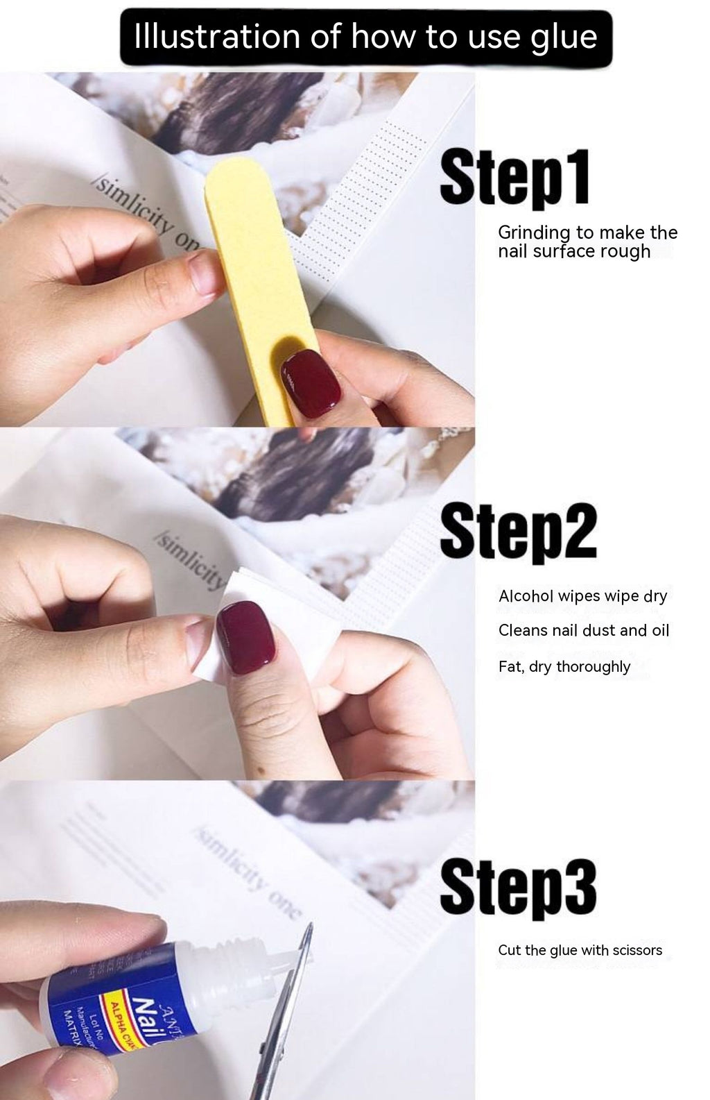 Removable Long-lasting Handmade Phototherapy Finished Product Nail Stickers