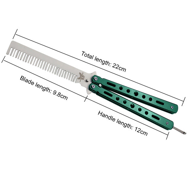 Folding Butterfly Comb Stainless Steel Practice Knife