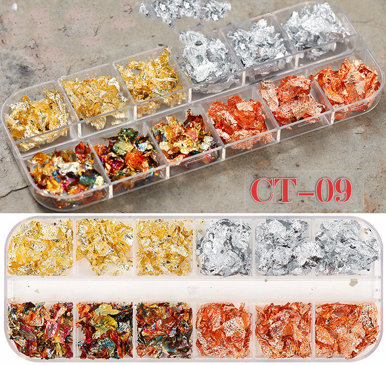 Nail Art Bright Powder Laser Symphony Candy Paper Nail Sticker