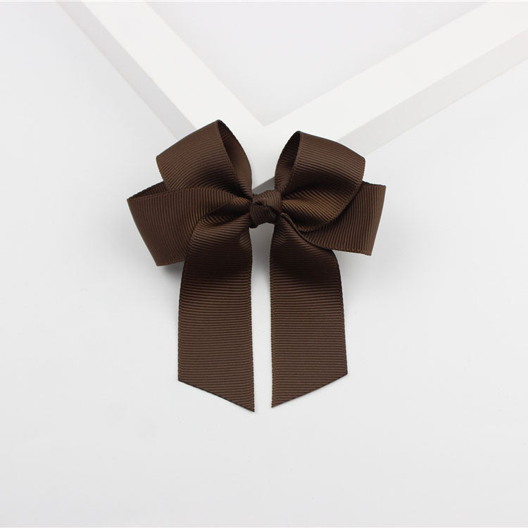 European And American Children Hairpin Ornament Four-ear Ribbon