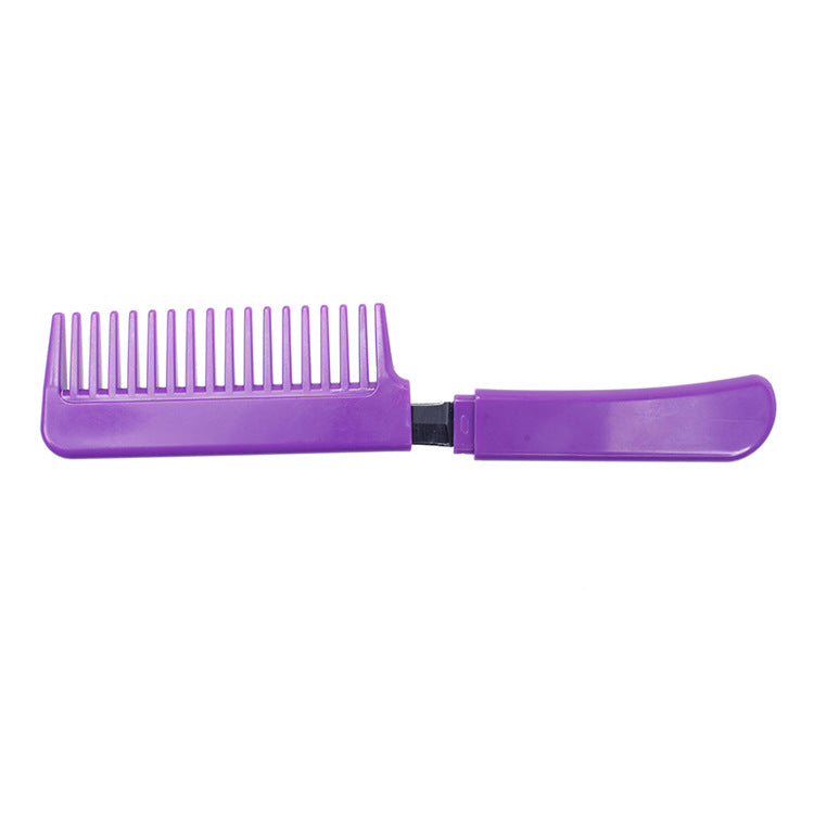 Simple Hairdressing Comb Plastic Multi-color Hair Styling Dense Gear Push Edge Flat
