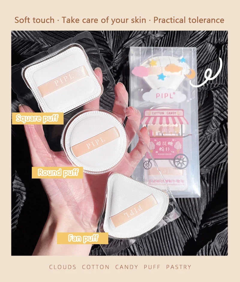 Makeup Sponge Puff, Reusable Dry And Wet Soft Air Cushion Puff, Suitable For Liquid Foundation, Foundation, Concealer