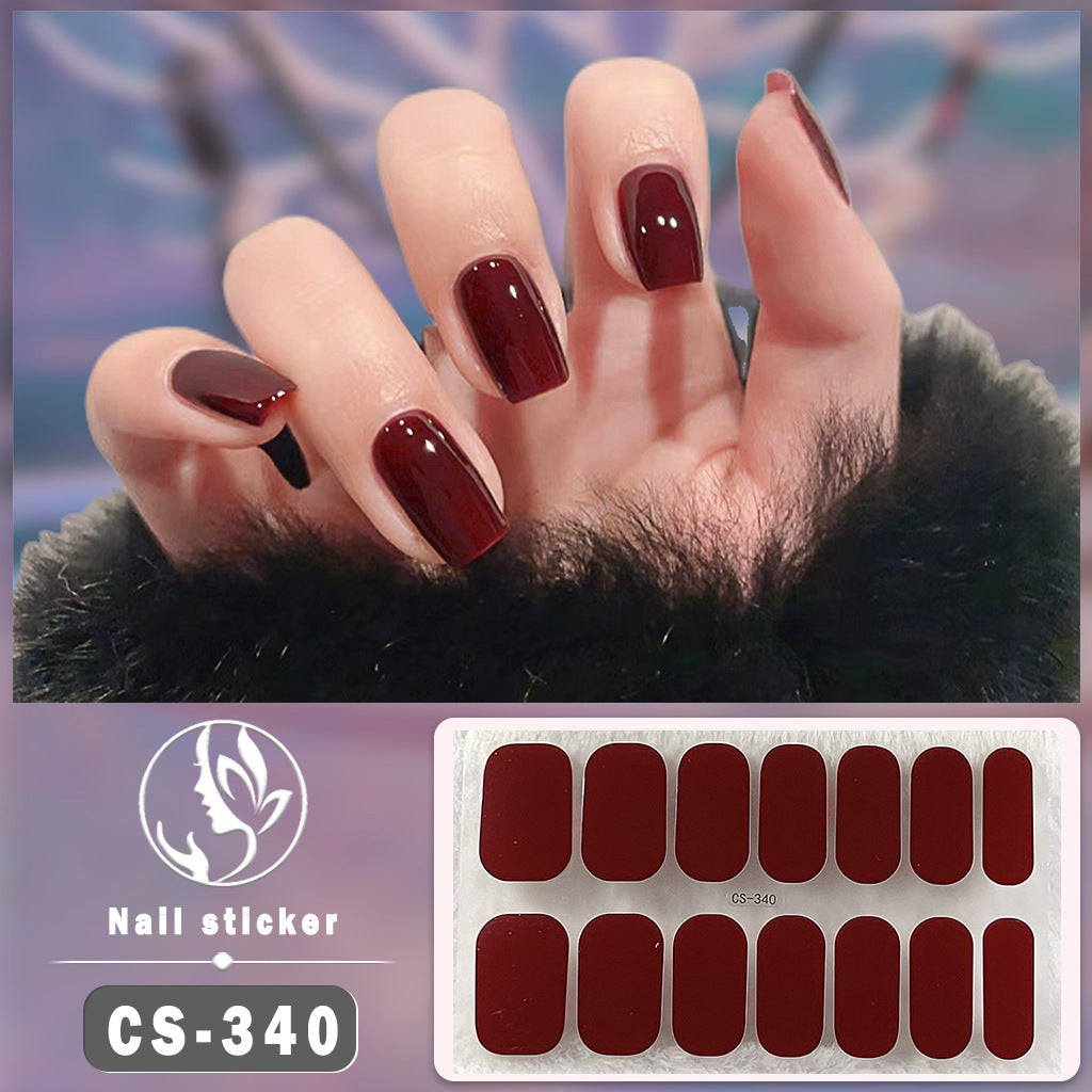 Waterproof Solid Color Nail Art Nail Shaped Piece