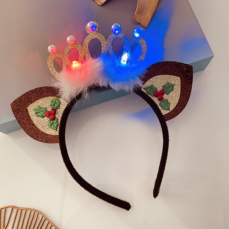 Christmas Antlers Hairband Decoration Plush