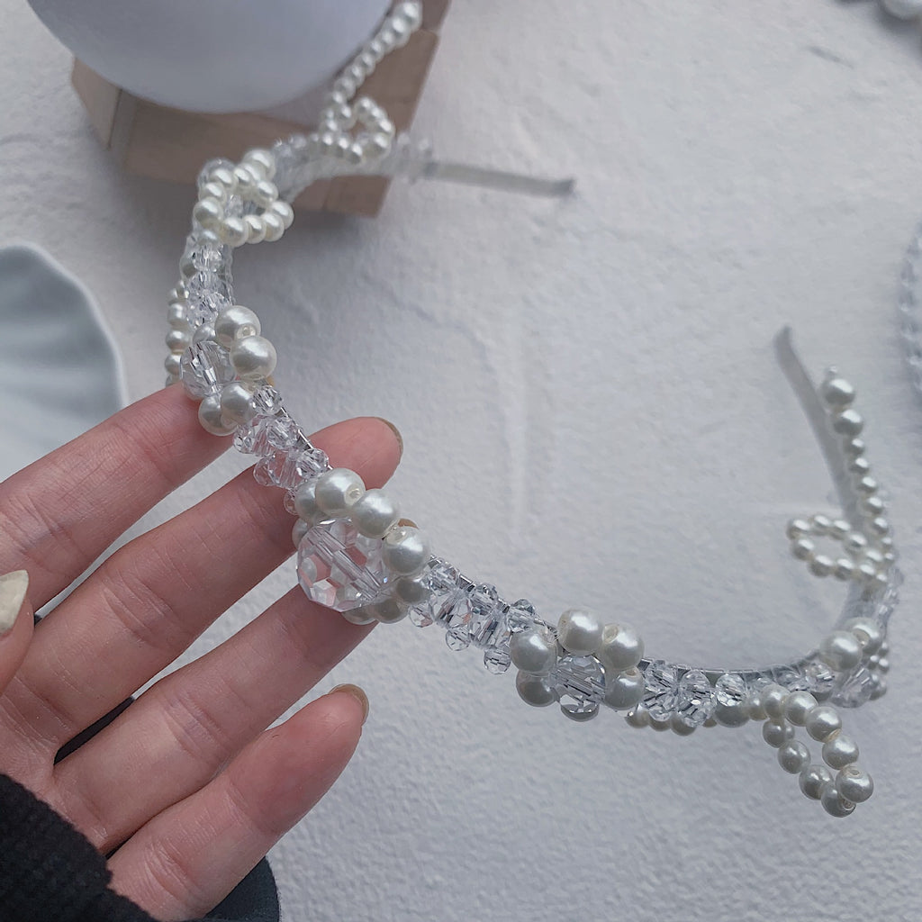 Design Pearl Crystal Hairband Online Celebrity