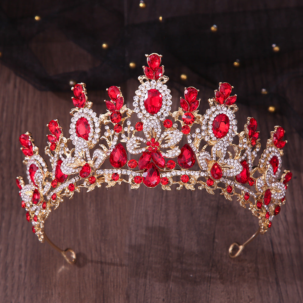 Bridal Crown Headdress Cross Wedding Dress Accessories Luxury Crystal
