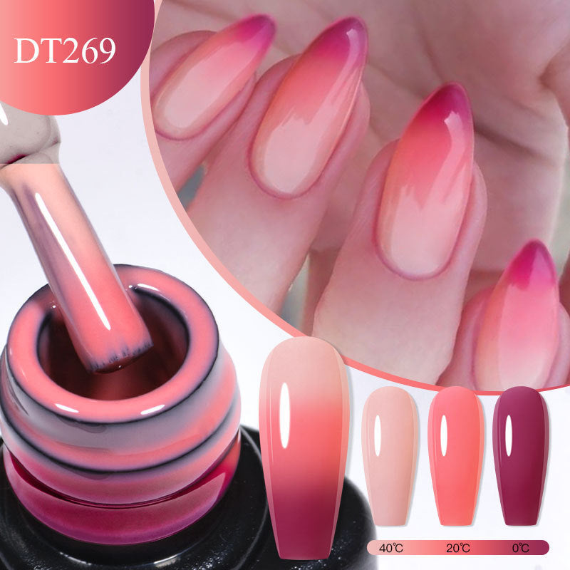 Shimmering Thermal Gel Fashion Nail Polish PU Protective Film For Nail Art