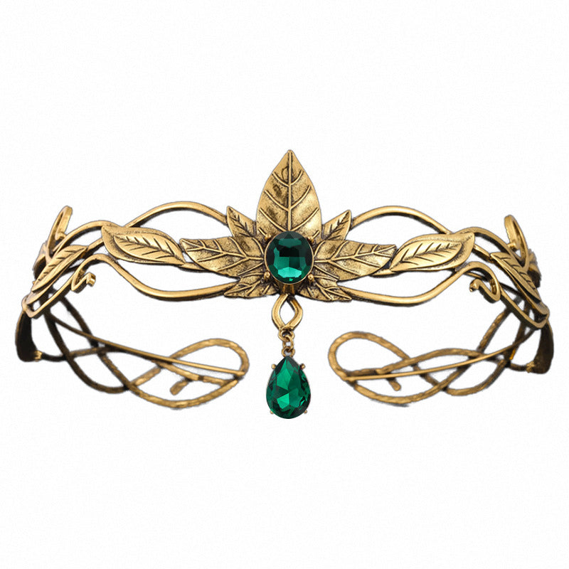 European And American Headdress Alloy Vintage Leaves Headband