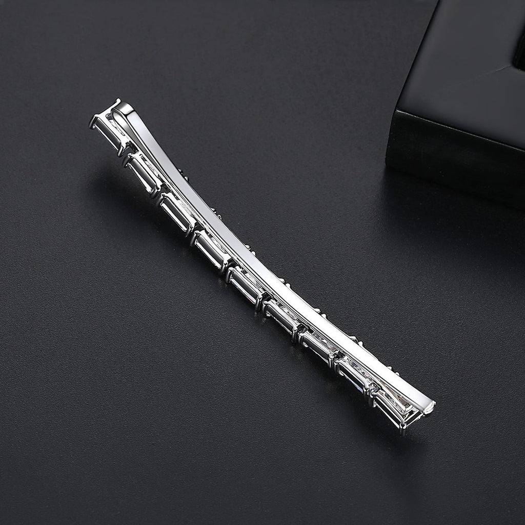 Square Zircon Gang Drill Women's Bobby Edge Clip