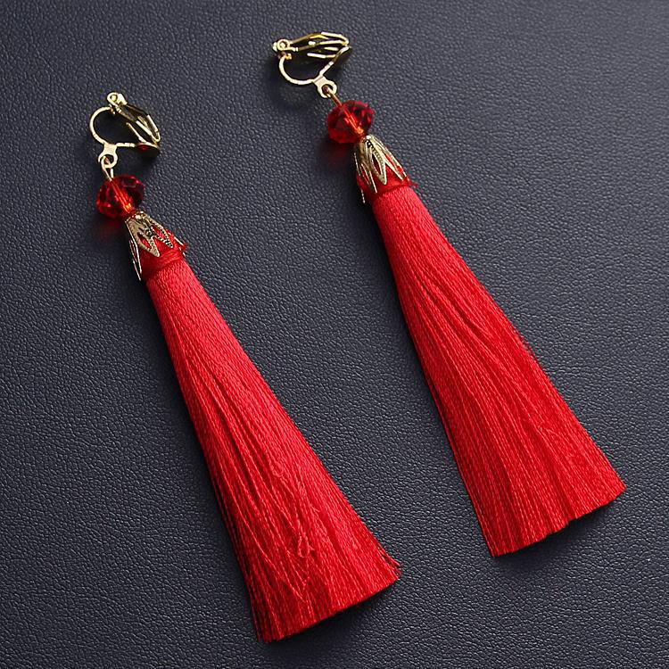 Costume Wedding Chinese Bride Red Tassel Hair Accessories
