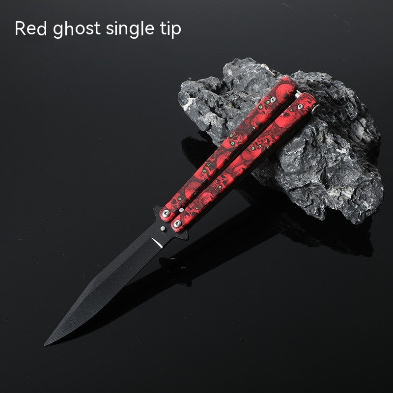 Butterfly Comb Folding Training Knife Stainless Steel Swing Knife