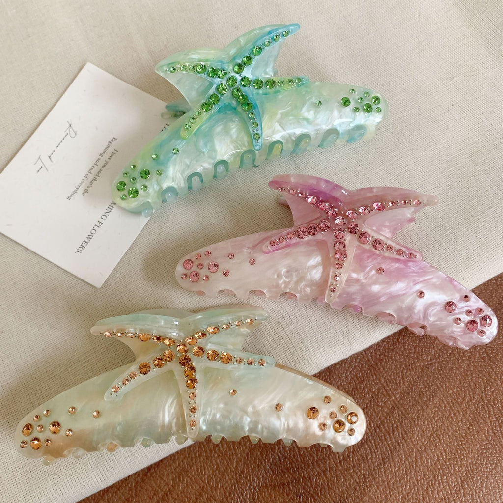 Original Design Stereo Acetate Starfish Hair Claw