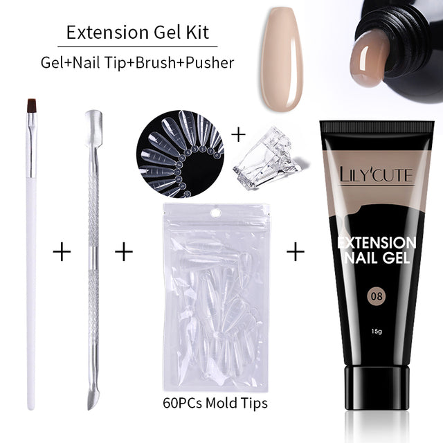 Lilycute 15ml Nail Extension Gel Kit