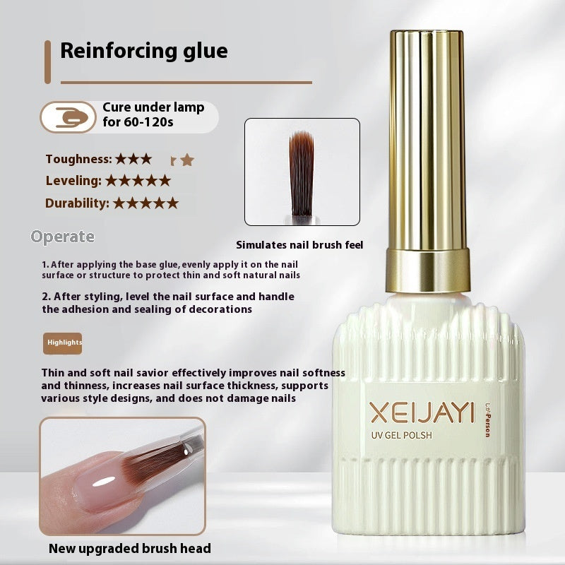 XEIJAYI Glass Sealing Layer Reinforced Bottom Nail Tip Adhesive Wear Nail Polish Gel
