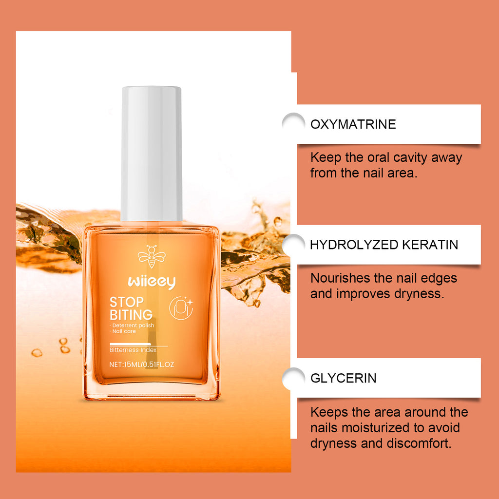 Wiieey Nail Anti-bite Bitter Nail Water Bitter Taste Anti-bite Children's Nail Treatment Oil