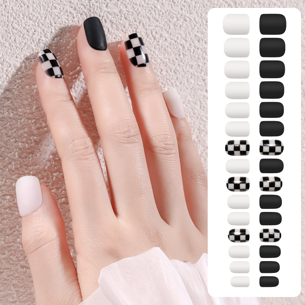 Lulaa Fake Nail Patches Hand Wearing Art