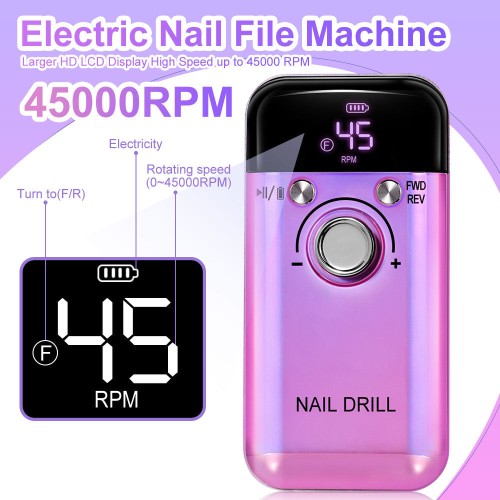 45000 Turn Nail Drill Polishing Machine Professional Nail Polish Remover
