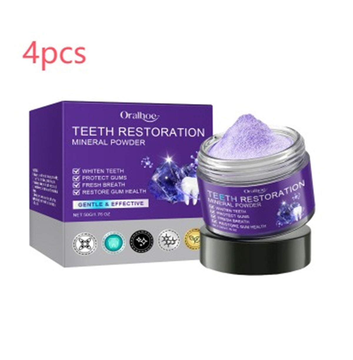 Purple Beauty Toothpowder Mild Cleaning Protection
