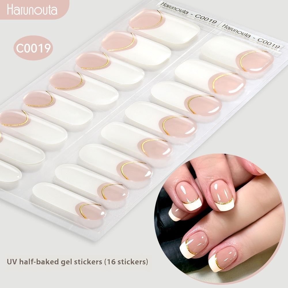 Harunouta Nail Stickers UV Gel Nail Sticker Semi-curing