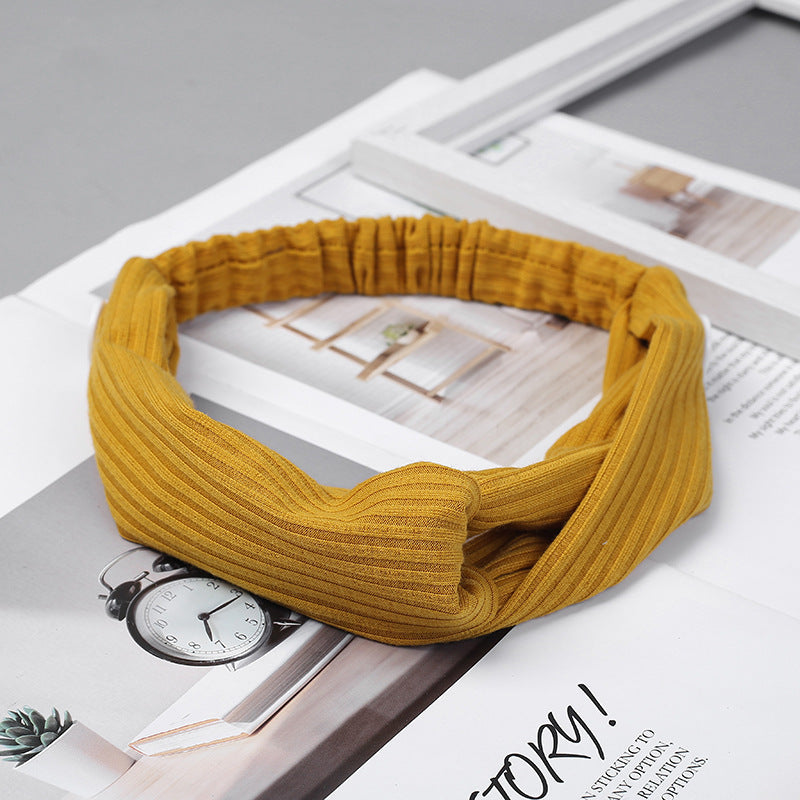 Hairband Cross Knitted Thread Hairware
