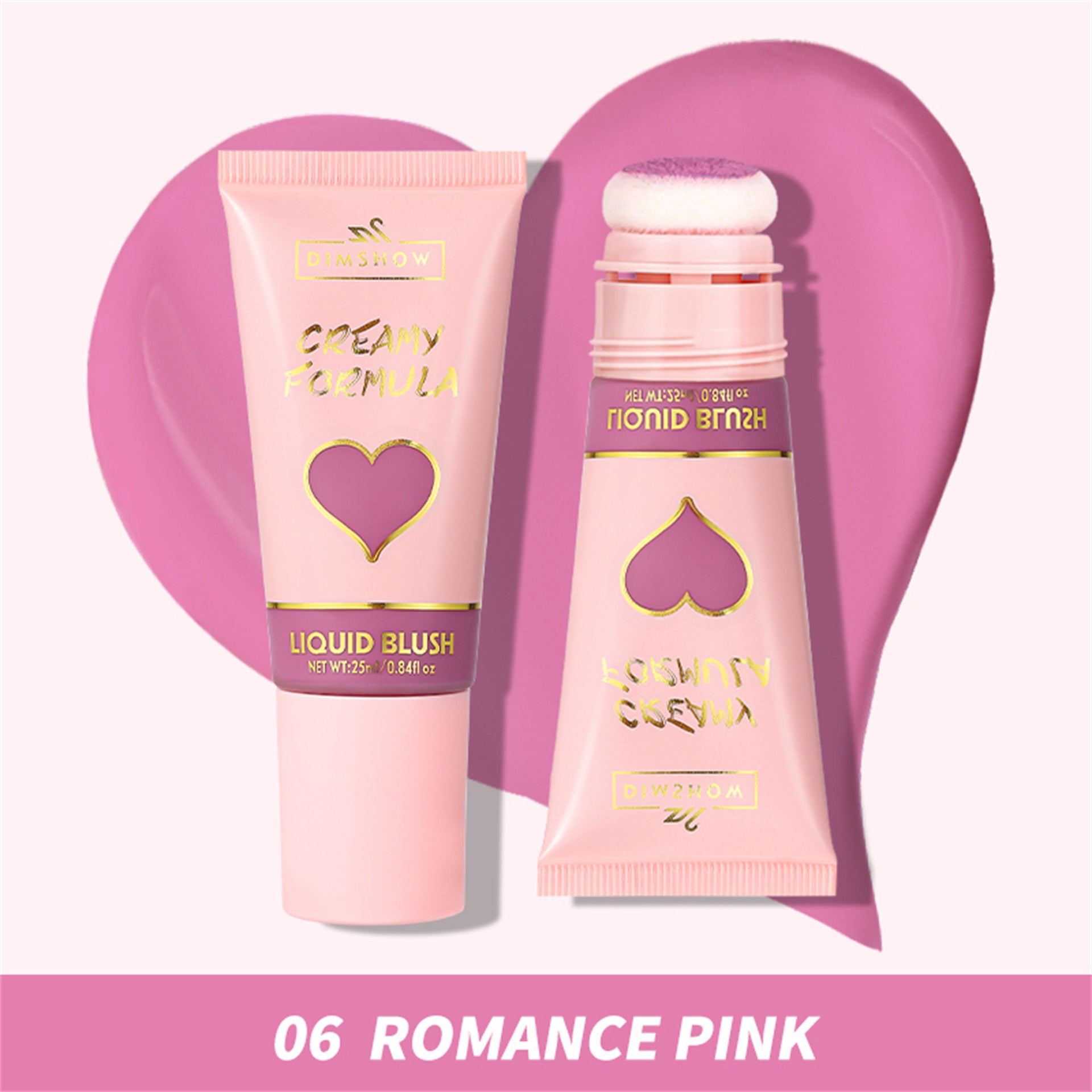 Dimshow Big Head Sponge Head Velvet Skin Feeling Lip And Cheek Dual-use Moisturizing Blush