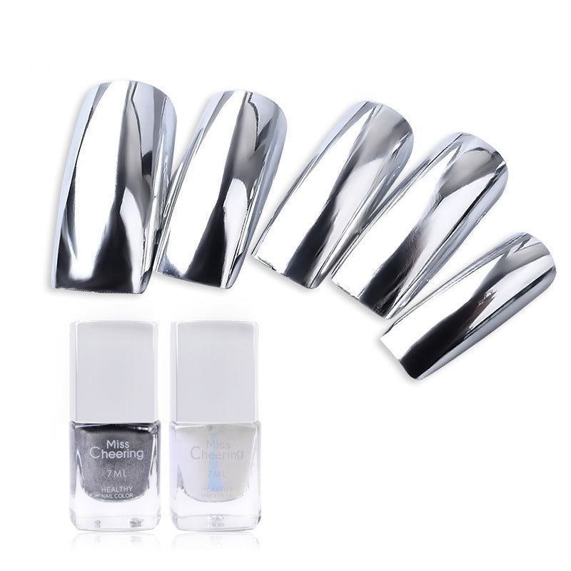 Misscheering Mirror Silver Nail Polish Base Coat Manicure Nail Treament