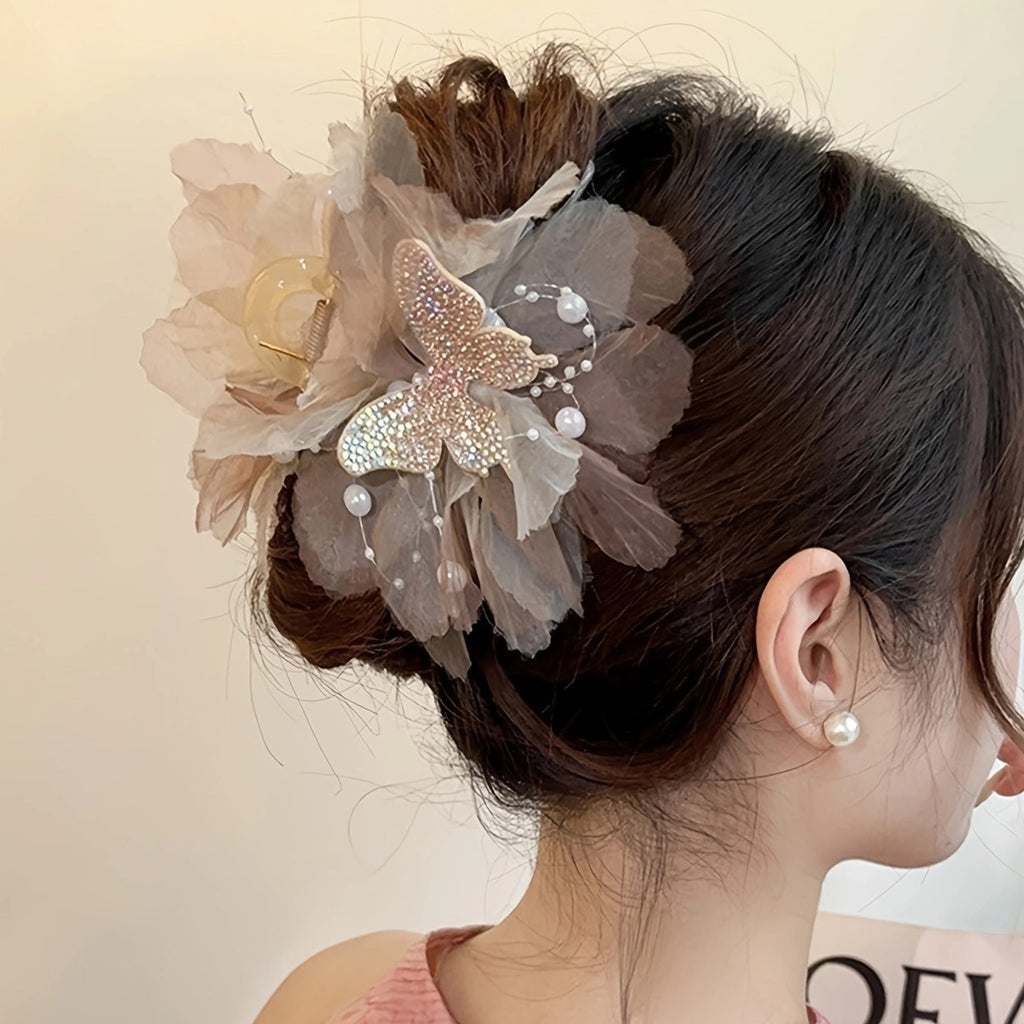 Elegant Bow Stylish Updo Shark Clip Hair Accessory