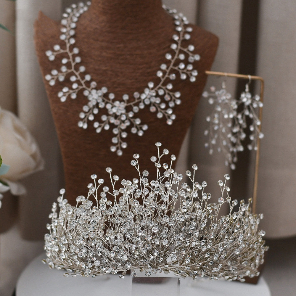 Bridal Headdress Handmade Exquisite Crystal Crown