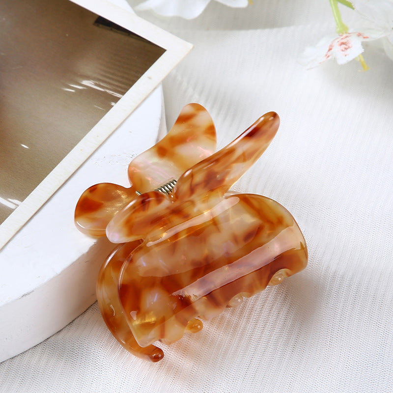Hair Accessories Fashion Butterfly Acetate Plate Grab Clip Marbled Back Head