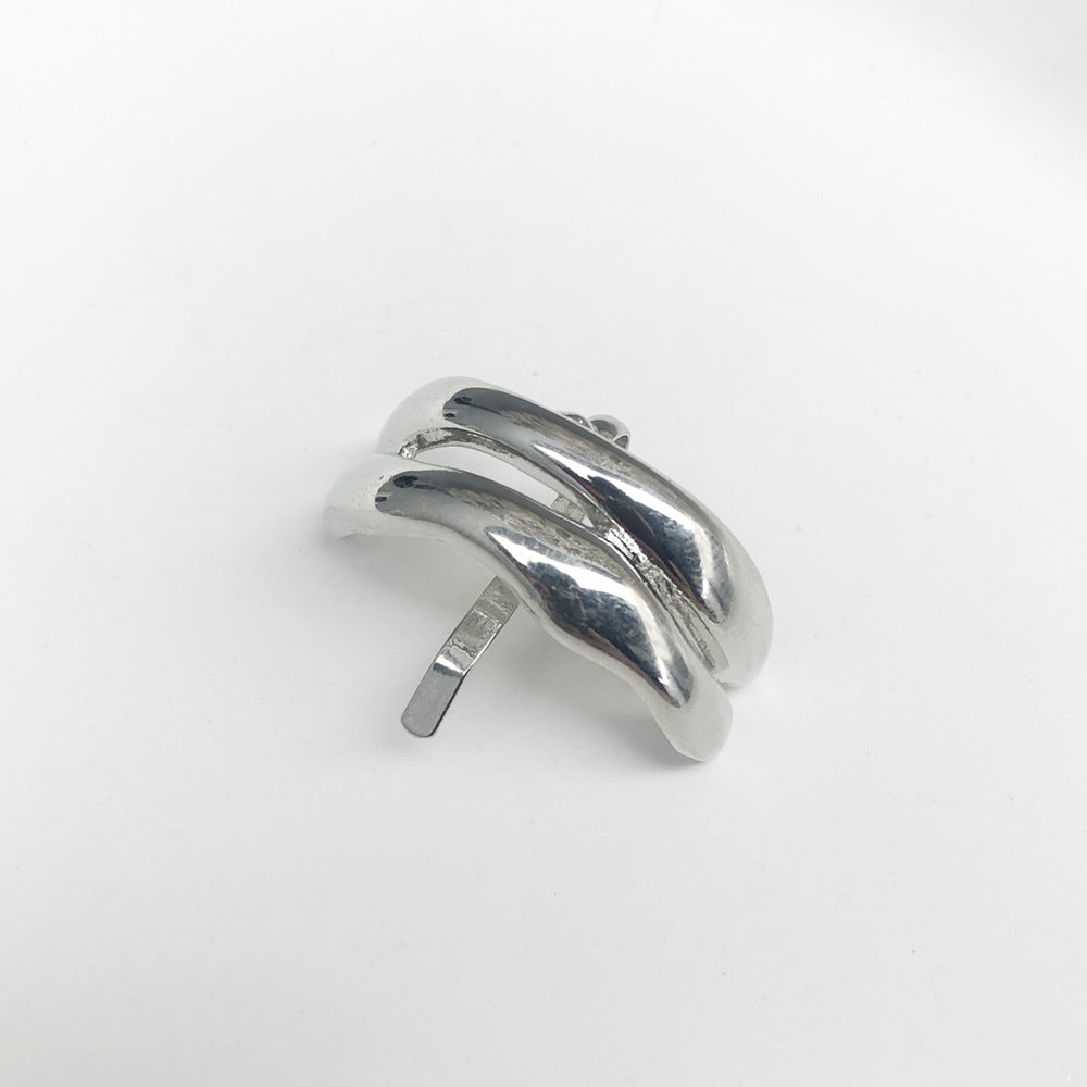 U-shaped Japanese Texture Metal Tie Hair Hair Hook Sweet Cool Low Ponytail Clip