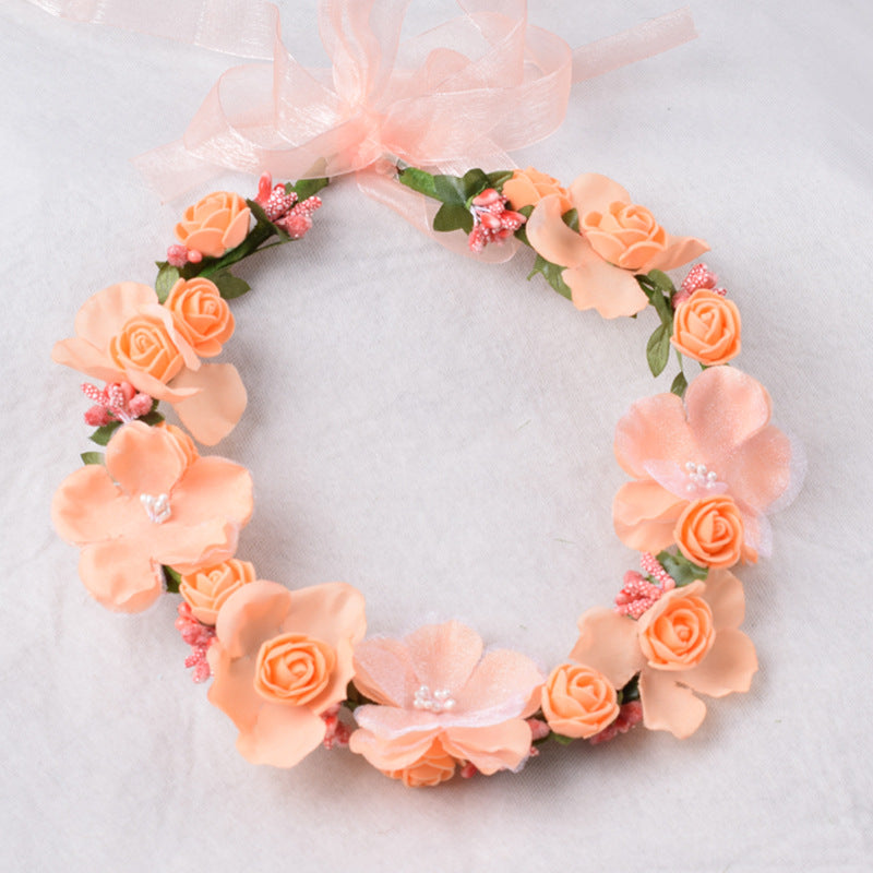Imitation Rattan Woven Hard Circle Wreath Headgear Korean Style Sen Female Super Fairy
