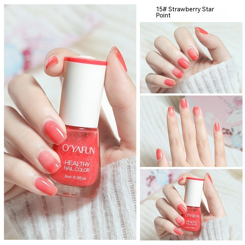 O'YAFUN Nail Polish New Water-based Long-lasting Quick-drying Transparent