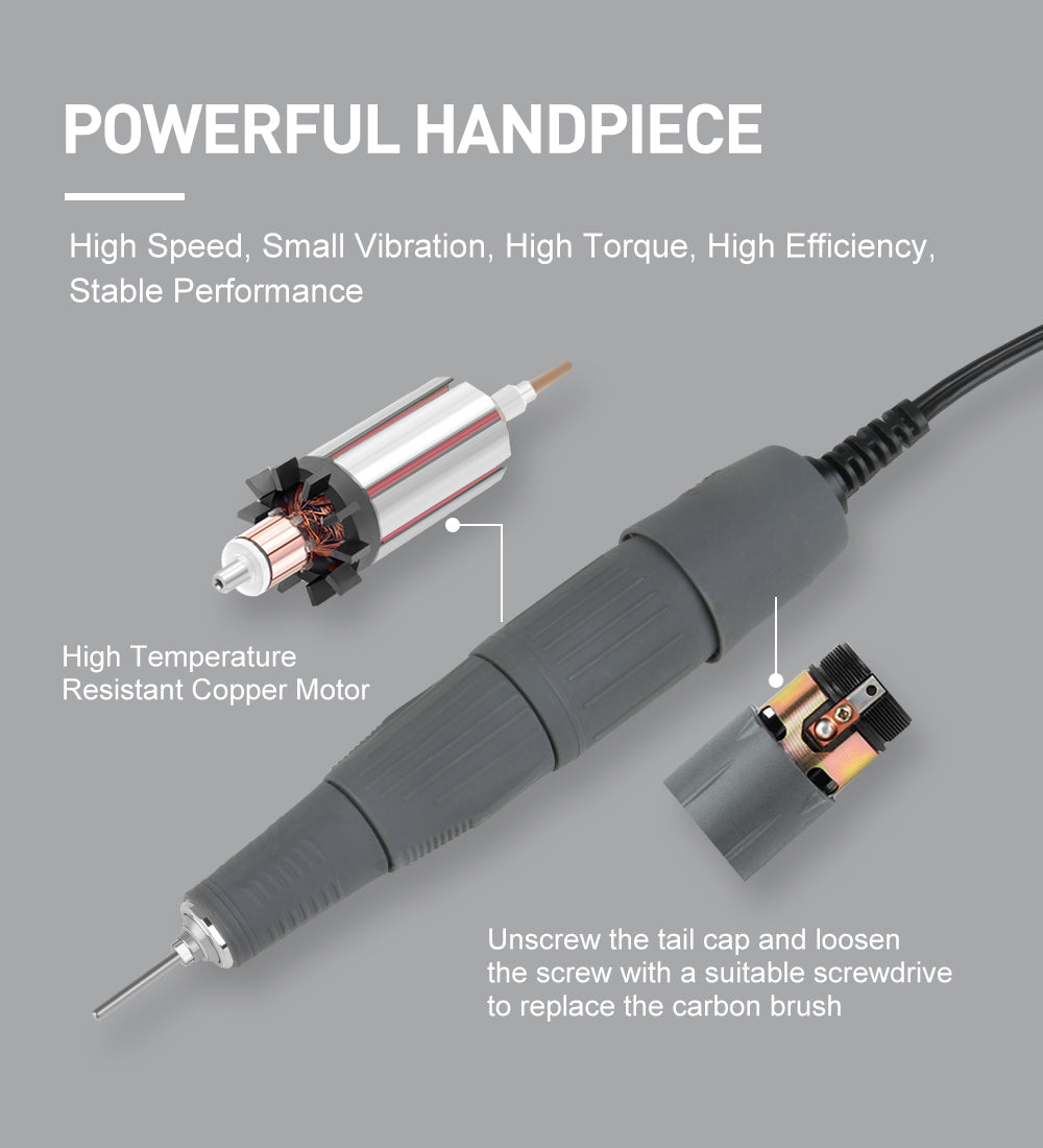 65W Manicure Machine 35000RPM Handpiece Polish Electric Nail