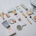 Children's Makeup Toys Haircut Wooden Simulation Comb Splint Lipstick Perfume Girl Play House Handbag Set
