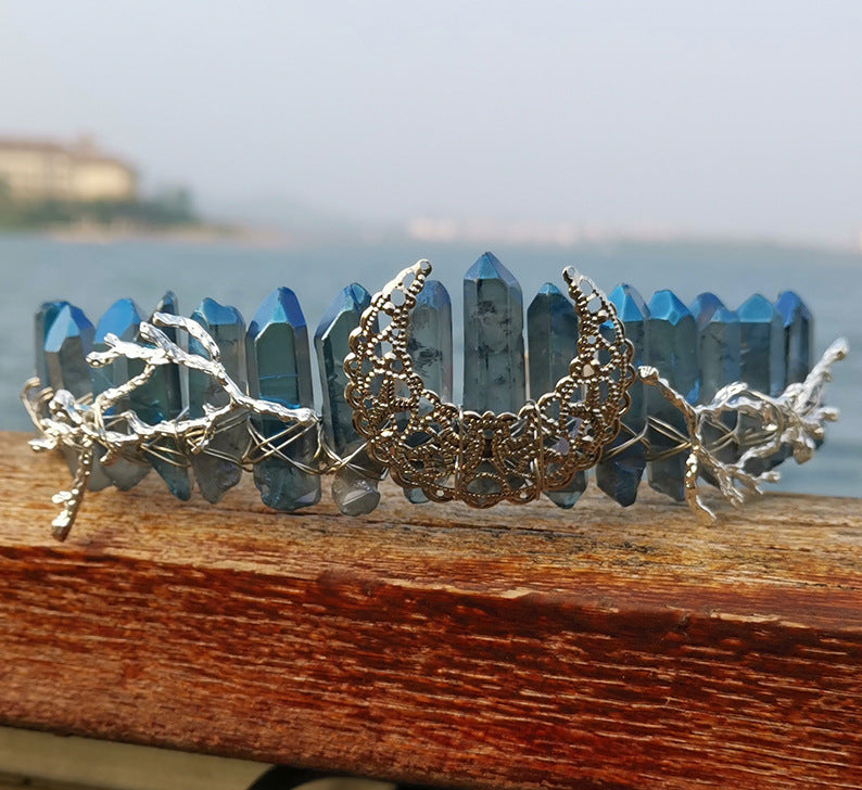 Rock Crystal Party Moon Branch Hairband