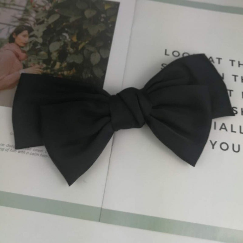Retro Oversized Spring Clip Pearl Bow Tiara Card