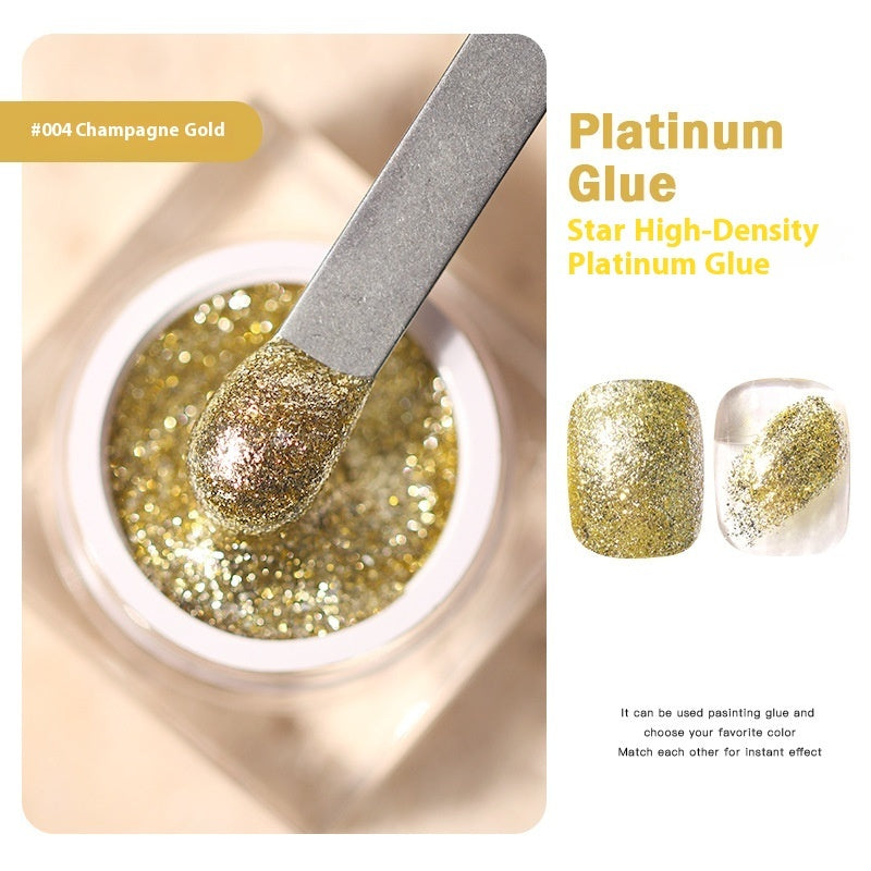 Platinum Glue Star High Density Platinum Nail-beauty Glue Glitter Painted Metal UV Polish