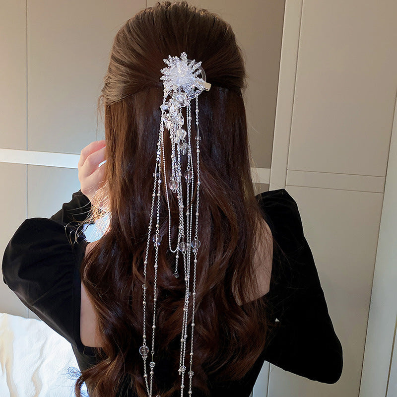 Irregular Flower Tassel Hairpin Simple Hair Accessories