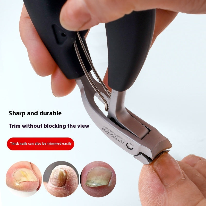 Anti-splash Bevel Elbow Nail Clippers Large Opening Secondary Blade Nail Clippers Pruning