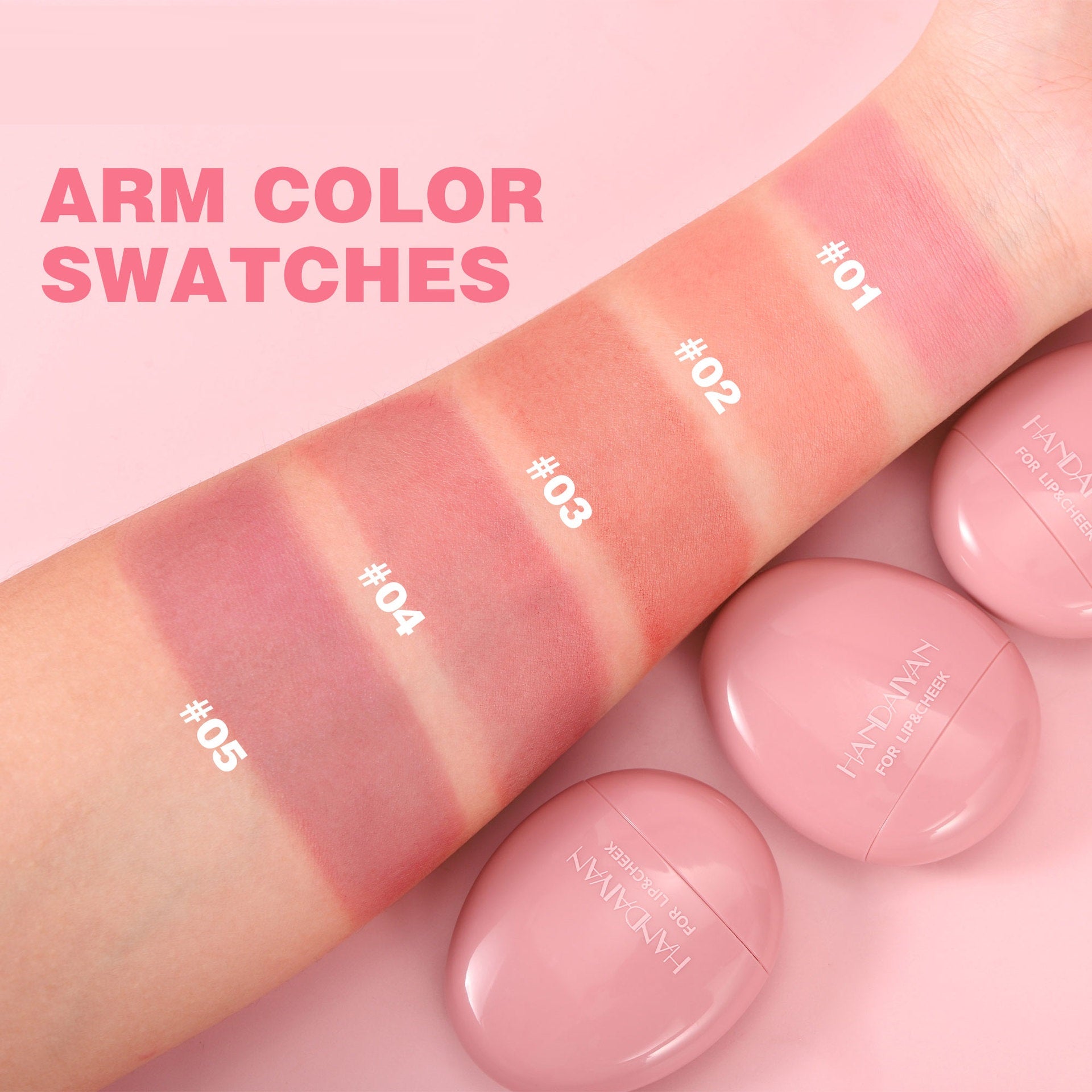 Handaiyan Pebble Easy To Color Monochrome Matte 5-color Blush