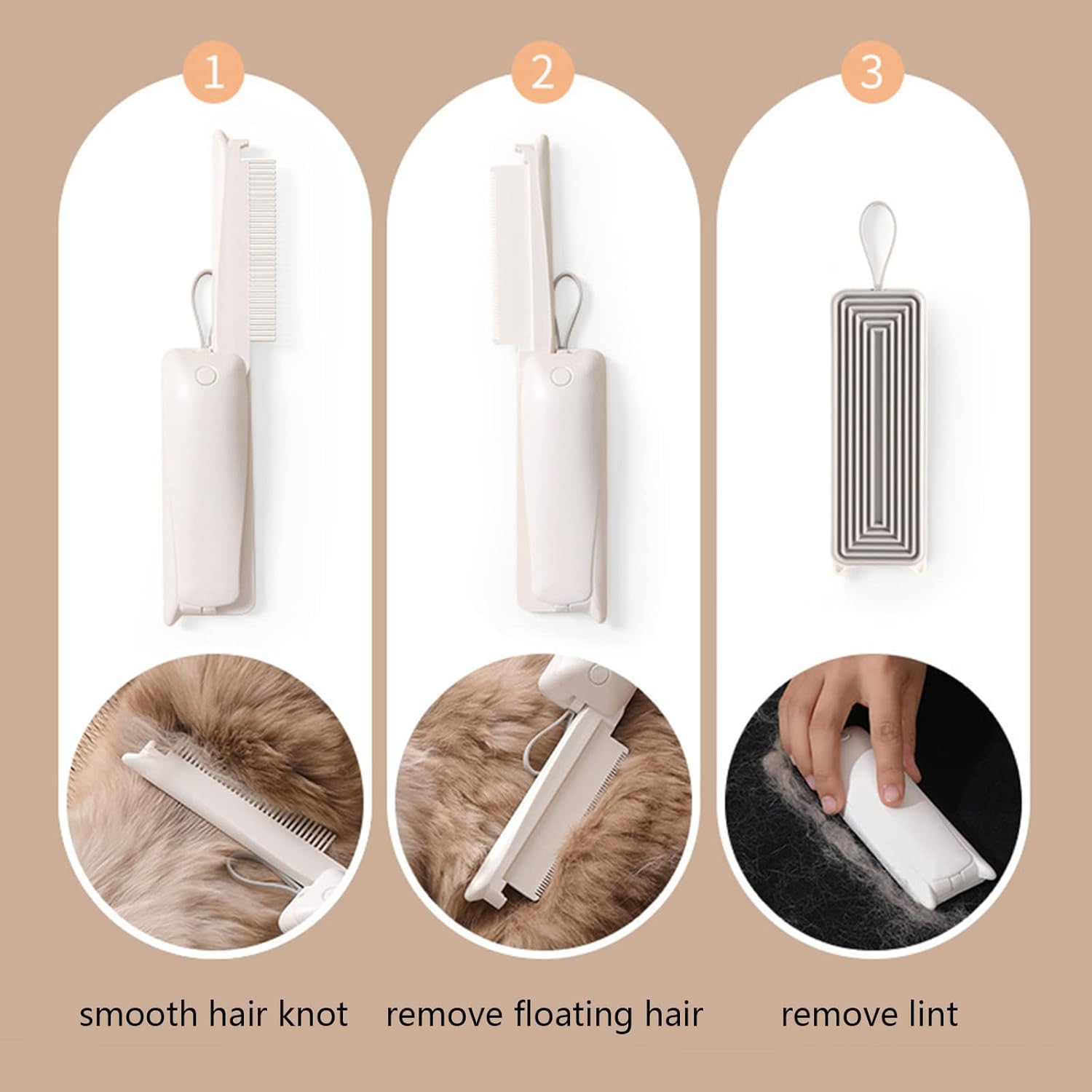 Dog Combs For Cat Comb With Rounded And Smooth Ends Teeth Professional Grooming Tool Lint Brush For Clothes