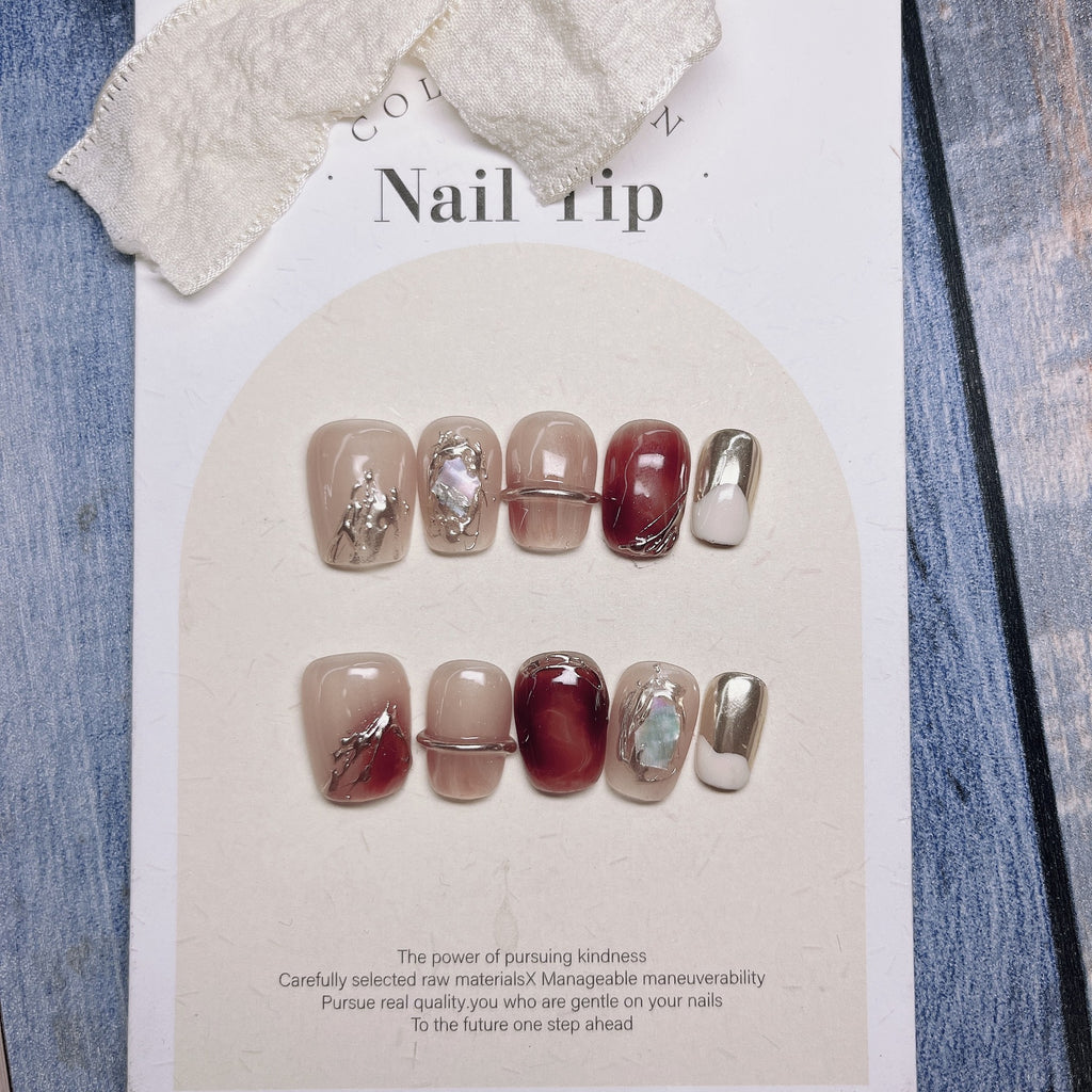 Nail Tip Metal Baroque Hawksbill Handmade Donghai Wear Armor Nail Sticker