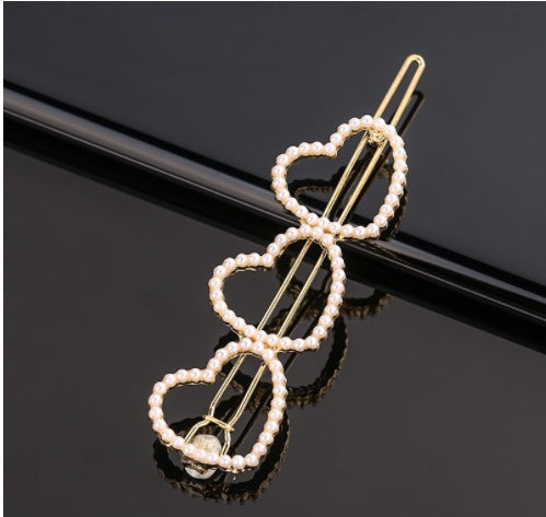 Women's Geometric Frog Buckle Clip Crown Bangs
