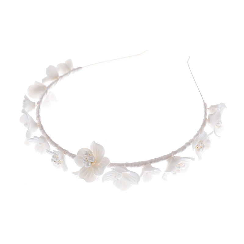 Women's Ceramic Camellia Flower Hair Hoop