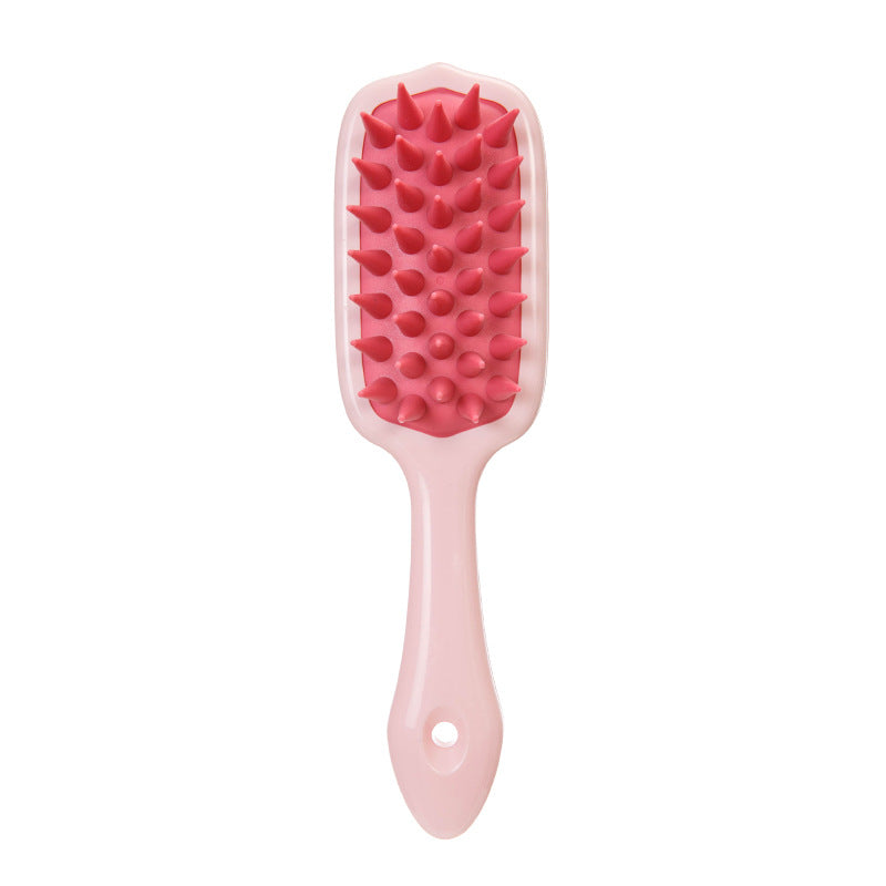 Long Handle Silicone Head Relaxation Massage Comb