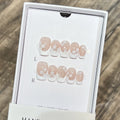 Handcrafted White French Nude Carved Nail Art