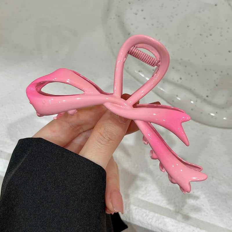 Ribbon Bowknot Barrettes Women's High-end Metal Clip