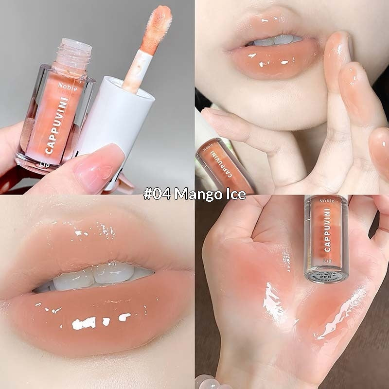 Iced Slush Double-Color Mirror-Finish Dewy Glass Brightening Lip Gloss