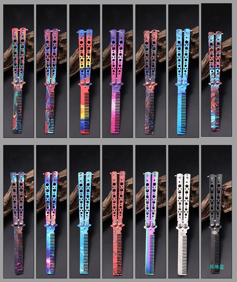 Folding Butterfly Comb Knife Stainless Steel Practice